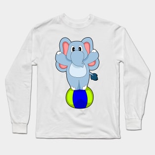 Elephant Circus Exercise ball Long Sleeve T-Shirt